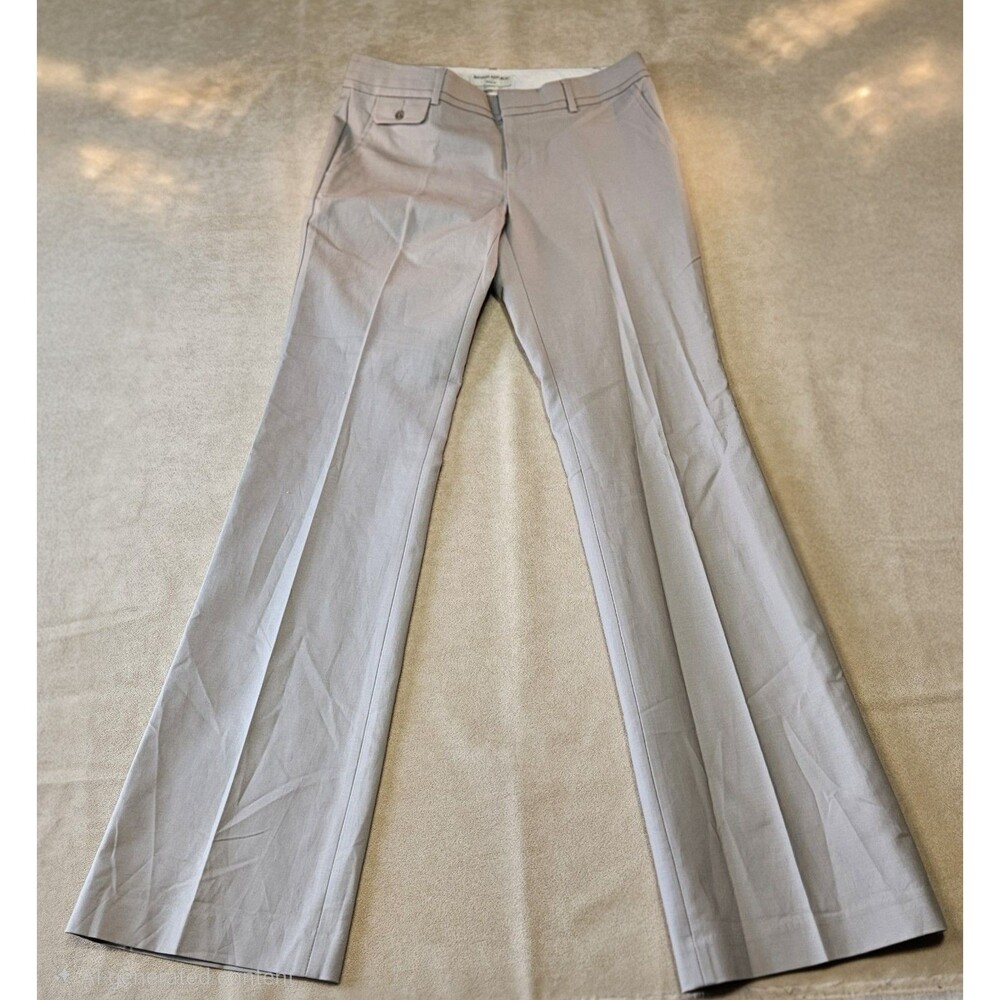 NWOT Banana Republic Ryan Mid-Rise Straight Ryan Trouser Ankle Pant Grey 8 Long